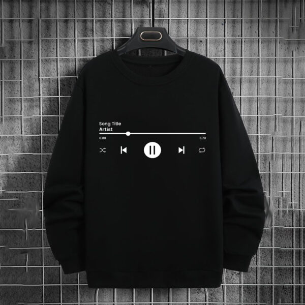 Mp3 Music Player Black SweatShirt