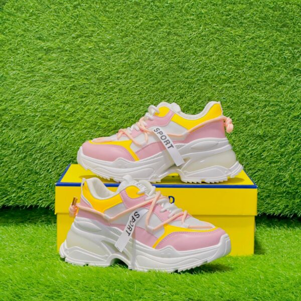 Women’s High Sole Chunky Sneakers D-3 - Image 9