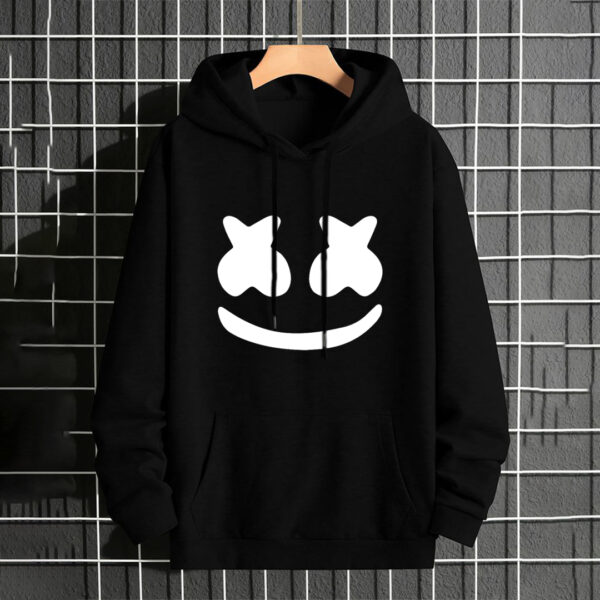 MarshMallow Smile Black Hoodie