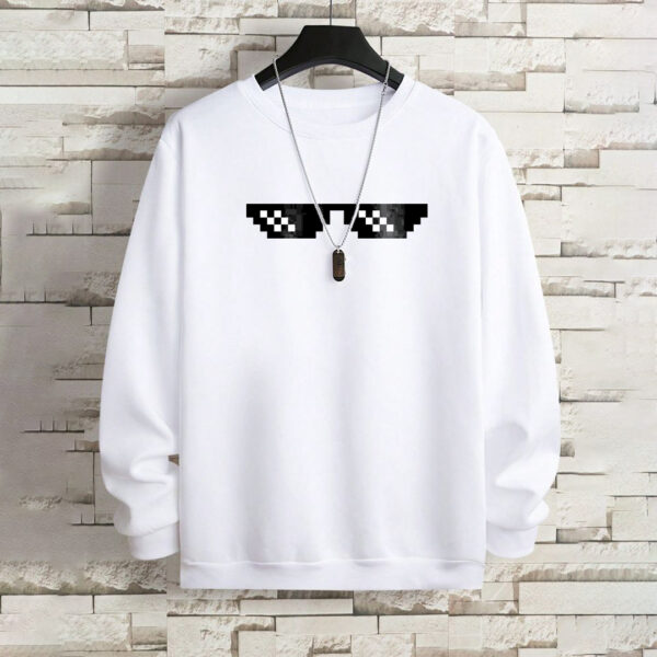 Meme Glasses White SweatShirt