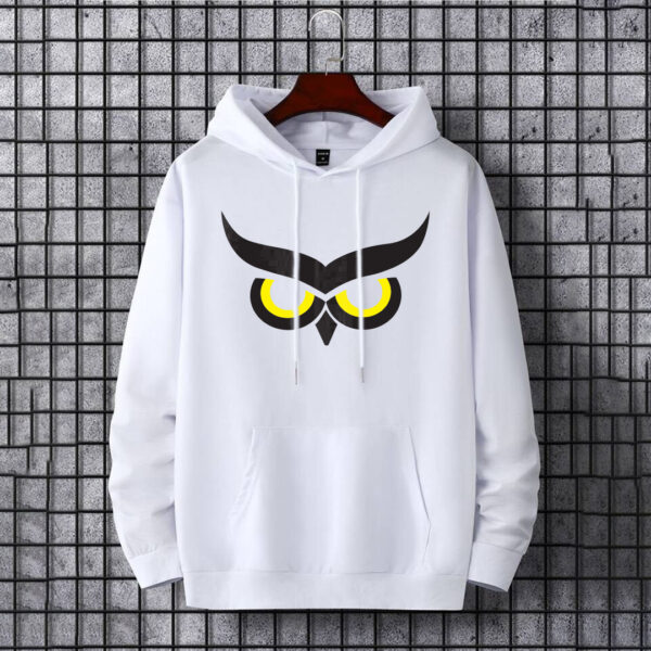 Owl Eyes White Hoodie