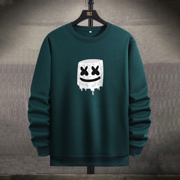 Marshmallow Face Green Sweatshirt