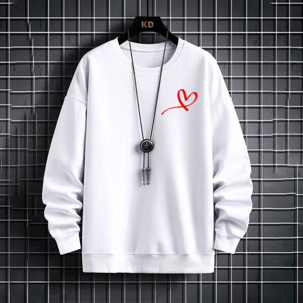 Red Heart White SweatShirt