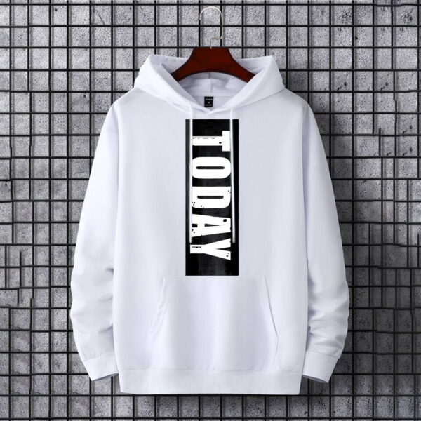 Today White Printed Hoodie
