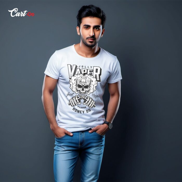 JOLLY VAPER STREETWEAR Printed White T-Shirt