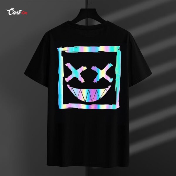Rain Bow Reflector Printed Oversized T-Shirts with drop shoulder
